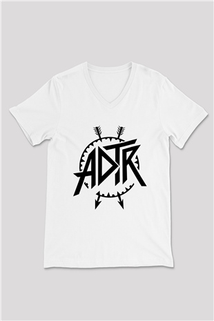 A Day to remember Baskılı Unisex Beyaz V Yaka Tişört