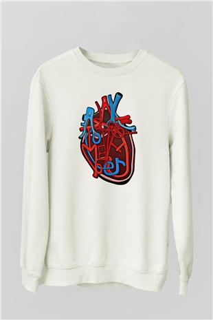 A Day to remember Baskılı Unisex Beyaz Sweatshirt