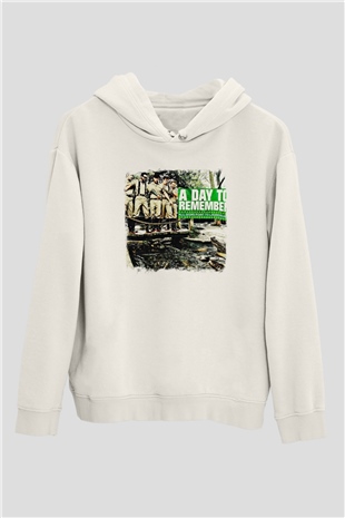 A Day to remember Baskılı Unisex Beyaz Hoodie