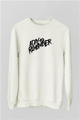 A Day to remember Baskılı Unisex Beyaz Sweatshirt