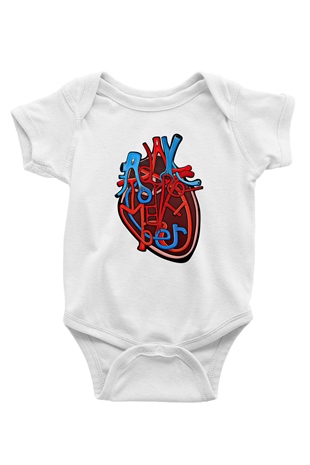 A Day to remember Baskılı Unisex Beyaz Bebek Body - Zıbın