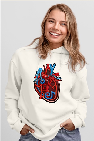 A Day to remember Baskılı Unisex Beyaz Hoodie