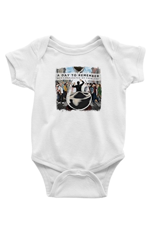 A Day to remember Baskılı Unisex Beyaz Bebek Body - Zıbın