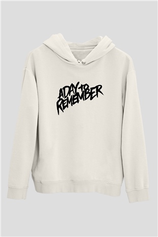 A Day to remember Baskılı Unisex Beyaz Hoodie