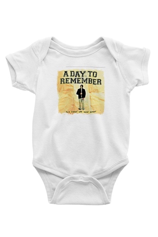 A Day to remember Baskılı Unisex Beyaz Bebek Body - Zıbın