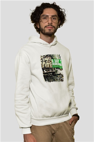 A Day to remember Baskılı Unisex Beyaz Hoodie