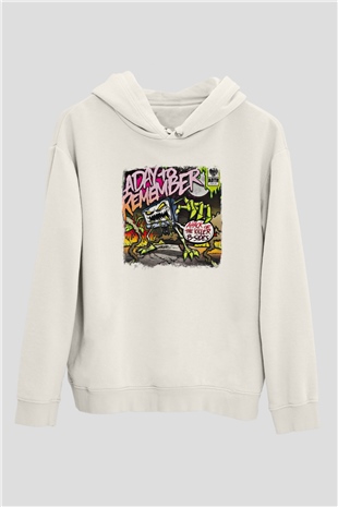 A Day to remember Baskılı Unisex Beyaz Hoodie