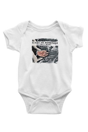 A Day to remember Baskılı Unisex Beyaz Bebek Body - Zıbın