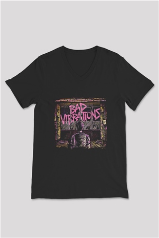 A Day to remember Baskılı Unisex Siyah V Yaka Tişört