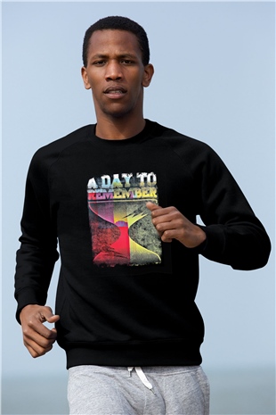 A Day to remember Baskılı Unisex Siyah Sweatshirt