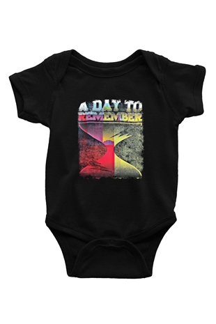 A Day to remember Baskılı Unisex Siyah Bebek Body - Zıbın