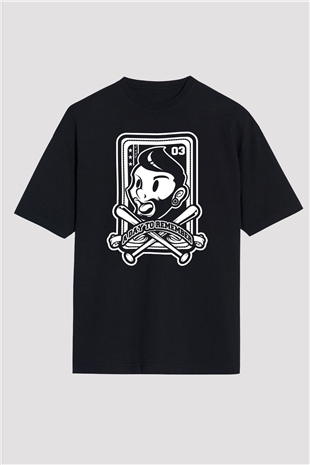 A Day to remember Baskılı Unisex Siyah Oversize Tişört