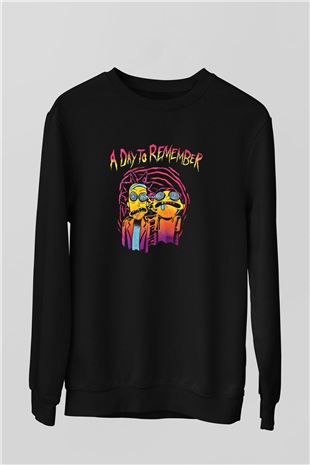 A Day to remember Baskılı Unisex Siyah Sweatshirt
