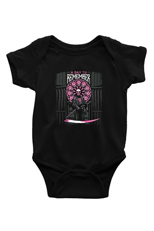 A Day to remember Baskılı Unisex Siyah Bebek Body - Zıbın
