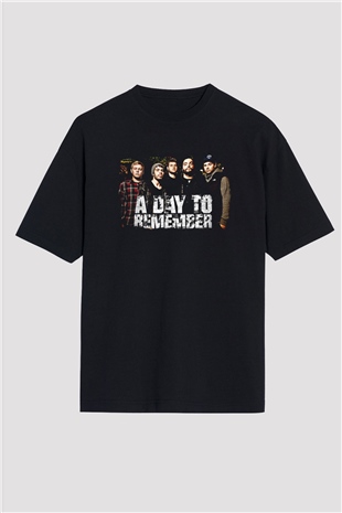 A Day to remember Baskılı Unisex Siyah Oversize Tişört