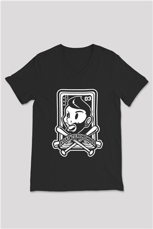 A Day to remember Baskılı Unisex Siyah V Yaka Tişört