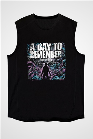 A Day to remember Baskılı Unisex Siyah Kolsuz Tişört