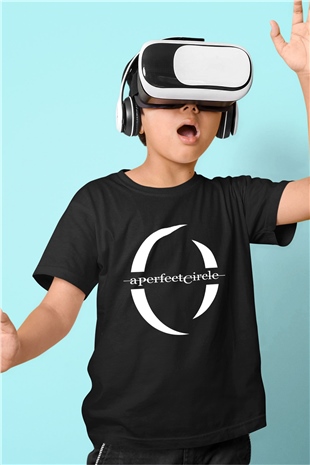 A Perfect Circle Baskılı Siyah Unisex Çocuk Tişört