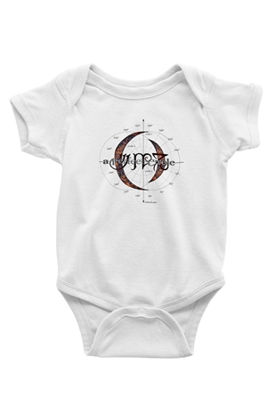 A Perfect Circle Baskılı Unisex Beyaz Bebek Body - Zıbın