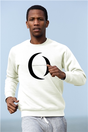 A Perfect Circle Baskılı Unisex Beyaz Sweatshirt