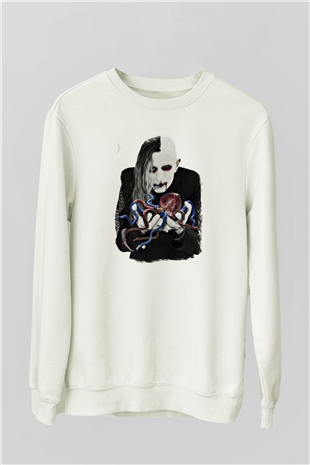 A Perfect Circle Baskılı Unisex Beyaz Sweatshirt