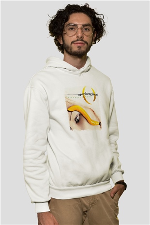 A Perfect Circle Baskılı Unisex Beyaz Hoodie