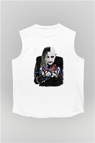 A Perfect Circle Baskılı Unisex Beyaz Kolsuz Tişört