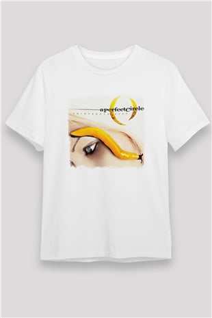 A Perfect Circle Baskılı Unisex Beyaz Tişört