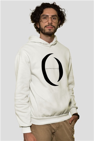 A Perfect Circle Baskılı Unisex Beyaz Hoodie