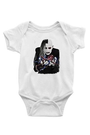 A Perfect Circle Baskılı Unisex Beyaz Bebek Body - Zıbın
