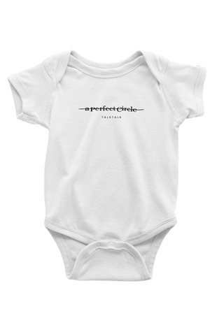 A Perfect Circle Baskılı Unisex Beyaz Bebek Body - Zıbın
