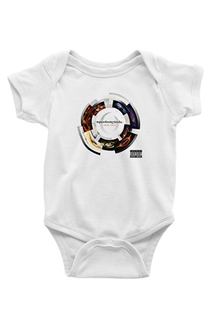 A Perfect Circle Baskılı Unisex Beyaz Bebek Body - Zıbın