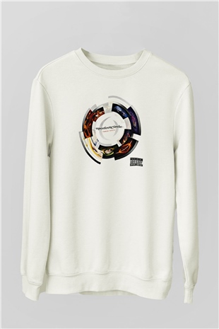 A Perfect Circle Baskılı Unisex Beyaz Sweatshirt