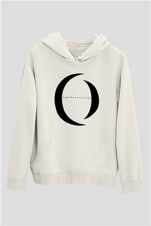 A Perfect Circle Baskılı Unisex Beyaz Hoodie