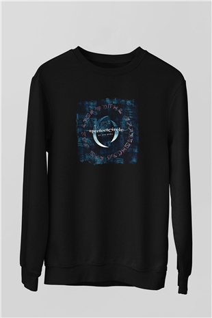 A Perfect Circle Baskılı Unisex Siyah Sweatshirt