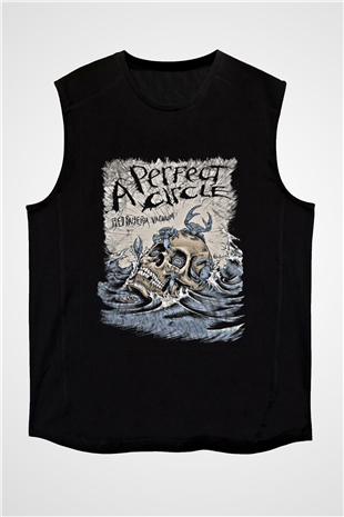 A Perfect Circle Baskılı Unisex Siyah Kolsuz Tişört