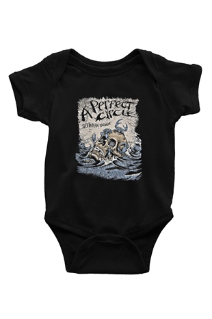 A Perfect Circle Baskılı Unisex Siyah Bebek Body - Zıbın