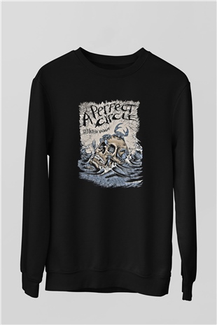 A Perfect Circle Baskılı Unisex Siyah Sweatshirt