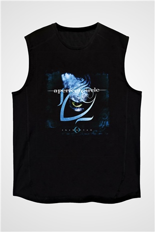 A Perfect Circle Baskılı Unisex Siyah Kolsuz Tişört