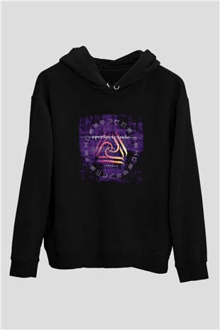 A Perfect Circle Baskılı Unisex Siyah Hoodie