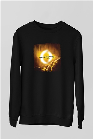 A Perfect Circle Baskılı Unisex Siyah Sweatshirt