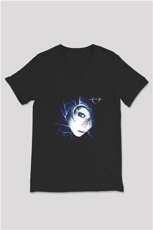 A Perfect Circle Baskılı Unisex Siyah V Yaka Tişört