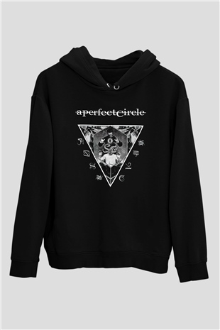 A Perfect Circle Siyah Unisex Kapüşonlu Sweatshirt