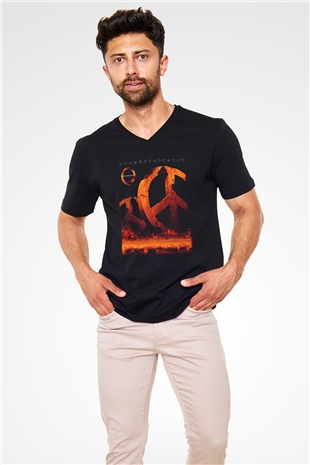 A Perfect Circle Siyah Unisex V Yaka Tişört T-Shirt