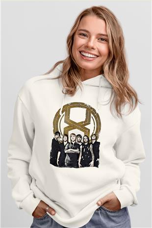 A Skylit Drive Baskılı Beyaz Unisex Kapüşonlu Sweatshirt