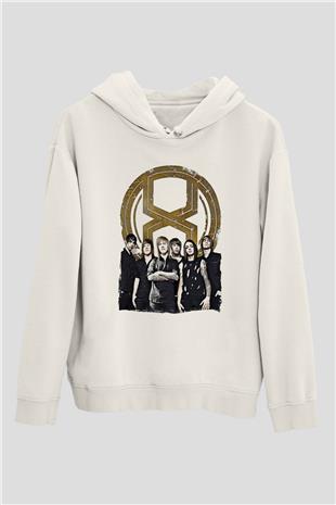 A Skylit Drive Baskılı Beyaz Unisex Kapüşonlu Sweatshirt