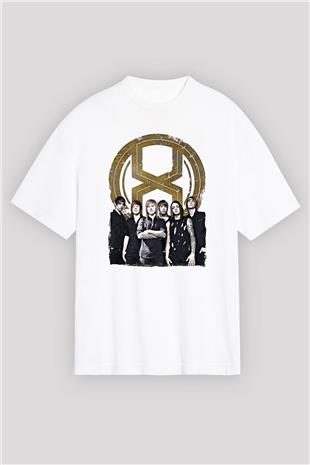 A Skylit Drive Baskılı Beyaz Unisex Oversize Tişört - Tshirt