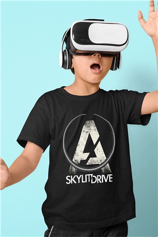 A Skylit Drive Baskılı Unisex Siyah Çocuk Tişört - Tshirt
