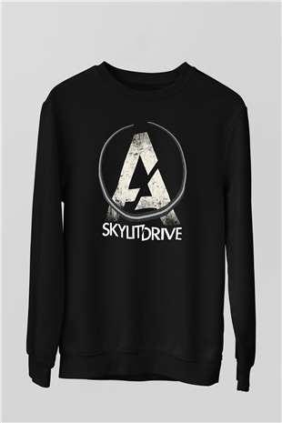 A Skylit Drive Baskılı Unisex Siyah Sweatshirt