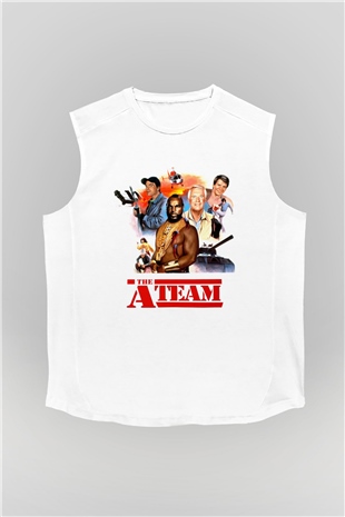 A-Team Beyaz Unisex Kolsuz Tişört